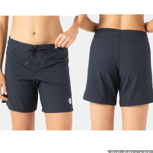 NWT Roxy To Dye 7" Boardshort In Black Size XL - Picture 1 of 8